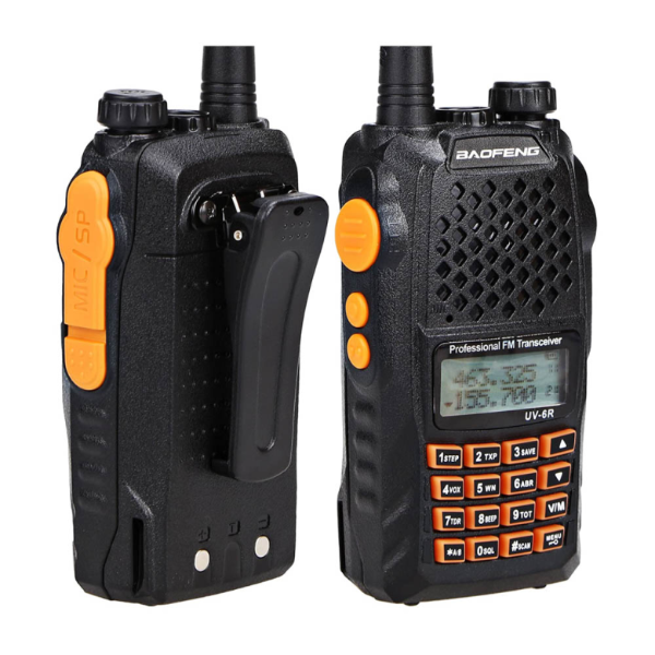 Foto do Produto Rádio Walkie Talkie Dual Band Baofeng UV-6R VHF/UHF - Preto