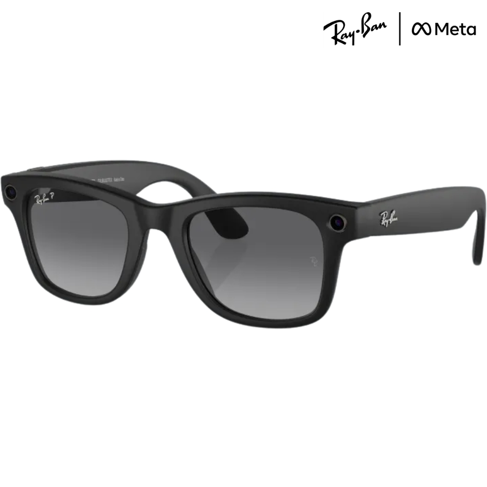 Foto do Produto Óculos de Sol Smart Ray-Ban Meta Wayfarer RW4008 - Matte Black/Polar Gradient Graphite