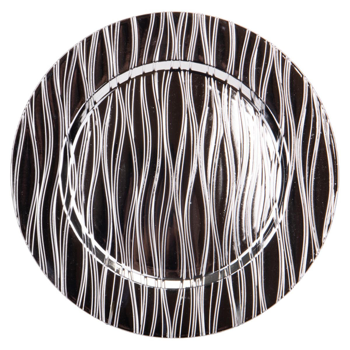 Foto do Produto SOUSPLAT REDONDO DE LUJO 33CM TRABAJADO EN ALTO RELIEVE PLATA