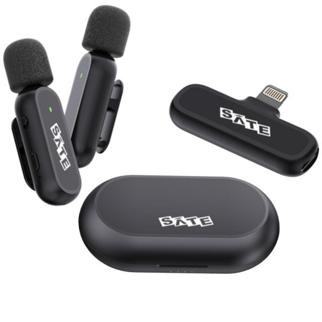 Foto do Produto Microfone Satellite Lapela A-MK242 Lightning S/Fio 2 Microfones