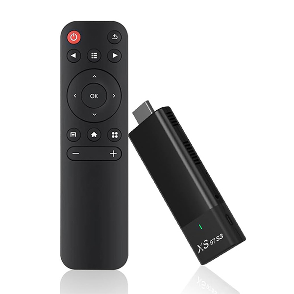 Foto do Produto Adaptador para Streaming Media Player TV Stick XS 97S3 / Android TV / 4K / Full HD / Wi-Fi / Bluetooth - Preto