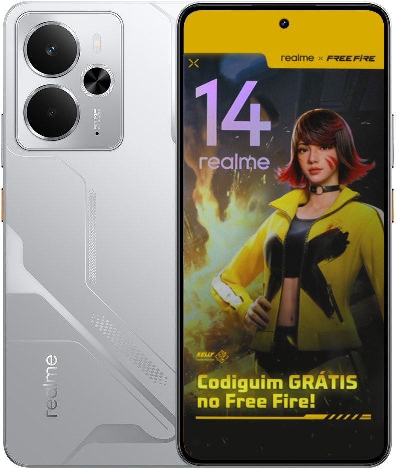 Foto do Produto Smartphone Realme 14 5G Dual Sim 6.67" 12GB/512GB Mecha Silver