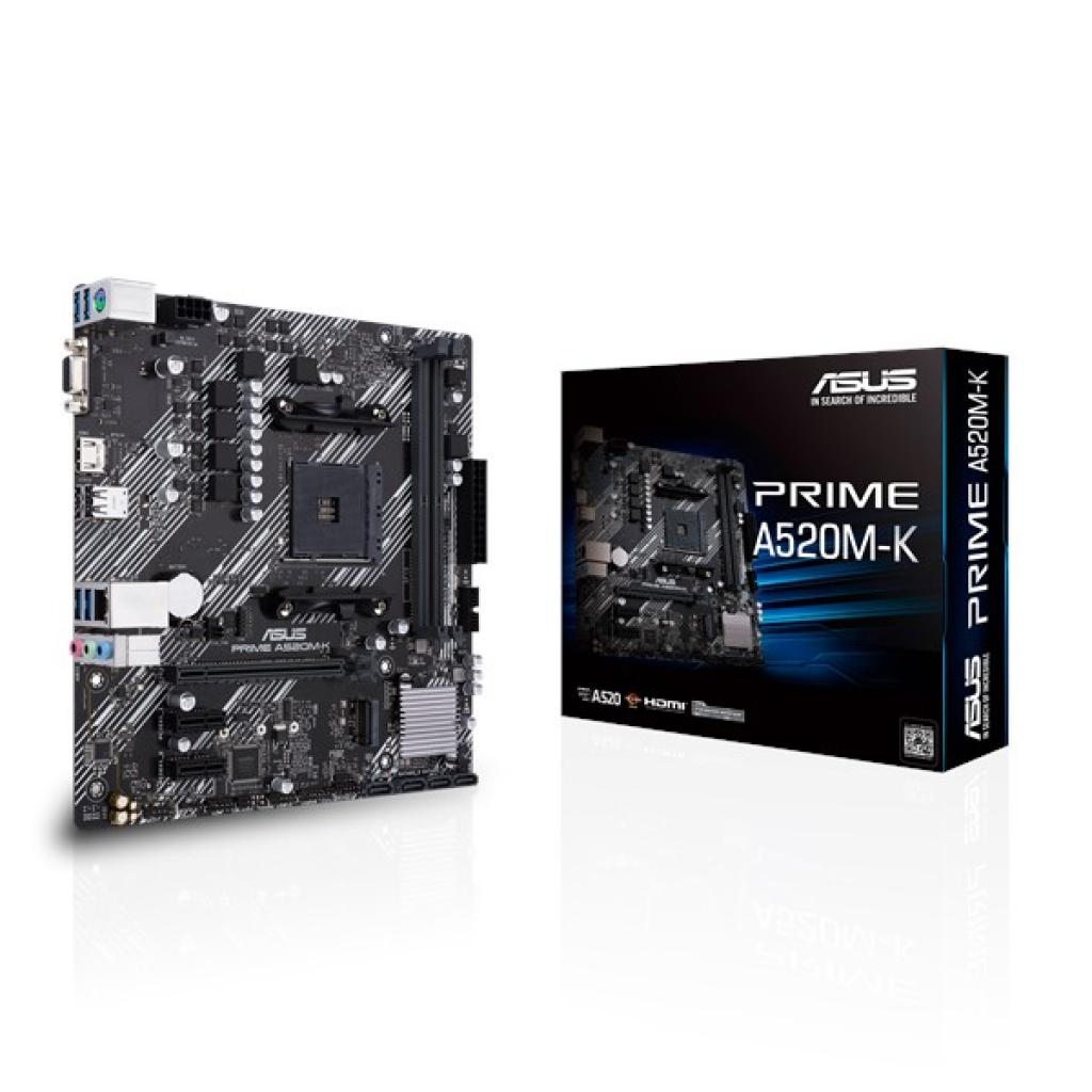 Foto do Produto Placa Mae Asus A520M-K Prime AMD (AM4) MB