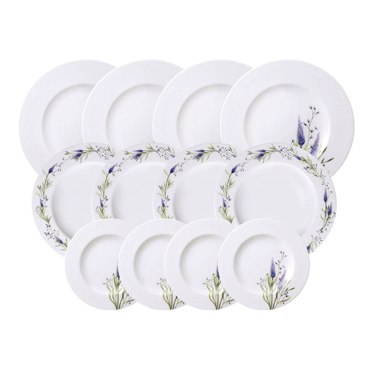 Foto do Produto TRAMONTINA JUEGOS DE PLATOS COLECCION LILLA 12 PIEZAS PORCELANA