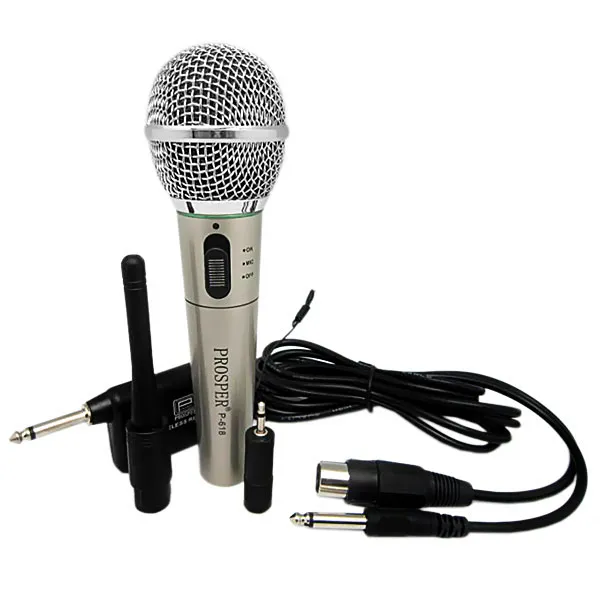 Foto do Produto Microfone Sem Fio Prosper P-618 Unidirecional - Prata