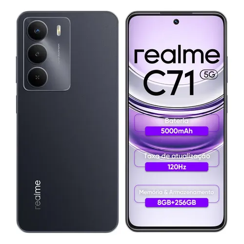 Realm Rmx3943 REALME RMX3943 C71 5G 8GB/256GB CARBON BLACK na loja Toku Importados no ...