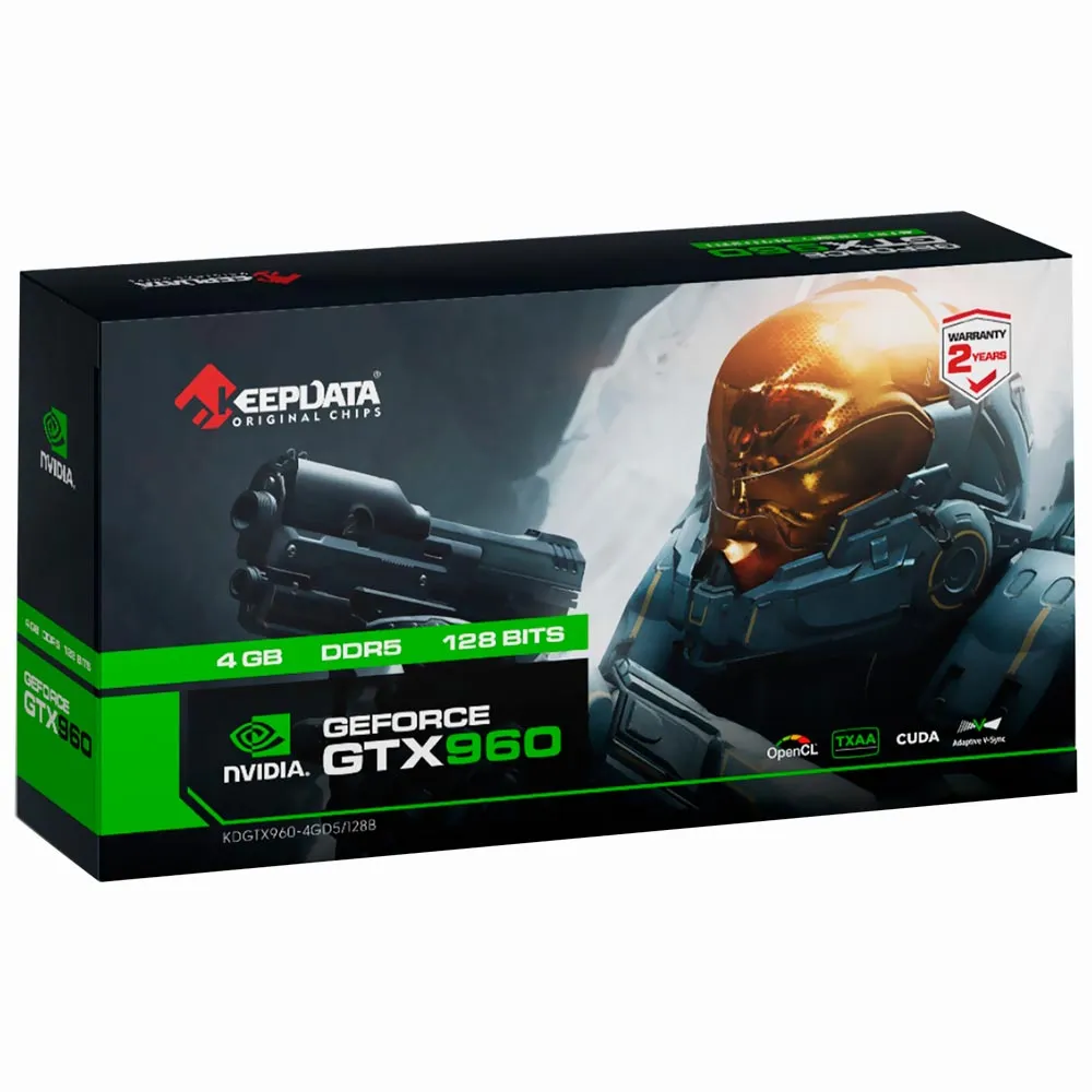 Foto do Produto GEFORCE PLACA DE VIDEO GEFORCE GTX960 KDGTX960-4GD5/128B 4GB GDDR5