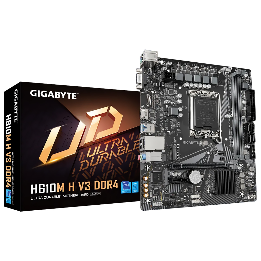 Foto do Produto Placa Mae Gigabyte H610M H V3 DDR4 Socket LGA 1700 / DDR4