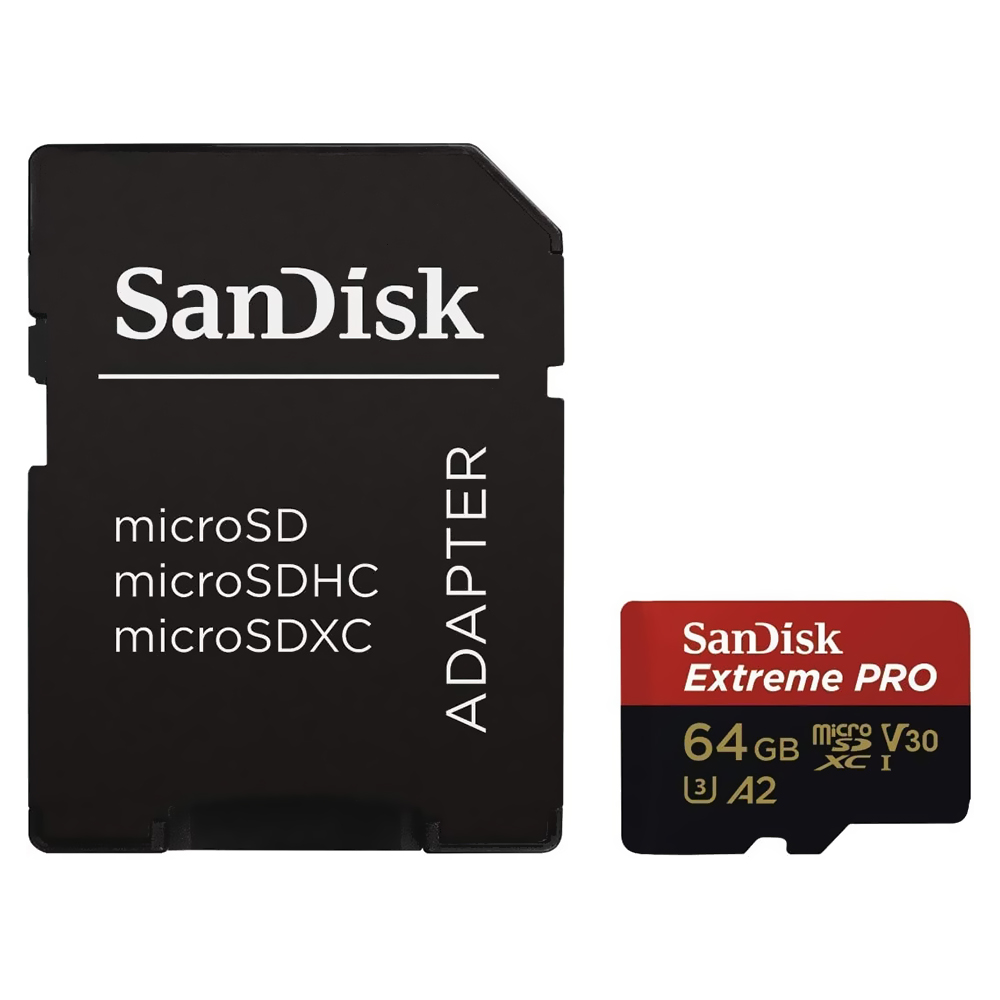 Foto do Produto Cartao de Memoria Micro SD SanDisk Extreme Pro U3 64GB 4K - SDSQXCU-064G-GN6MA