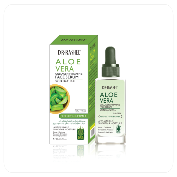Foto do Produto DR RASHEL ALOE VERA COLLAGEN + VITAMINA E FACE SERUM SKIN NATURAL 50ML (DRL-1535)