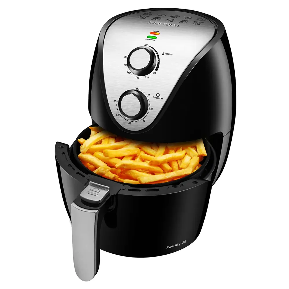 Foto do Produto MONDIAL FREIDORA AIRFRY AF-30I FAMILY INOX 3.5L/1500W/220V 60HZ NEGRO/PLATA