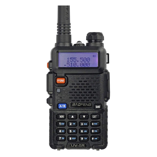Foto do Produto Rádio Walkie Talkie Baofeng UV-5R Dual Band VHF/UHF 1800mAh - Preto
