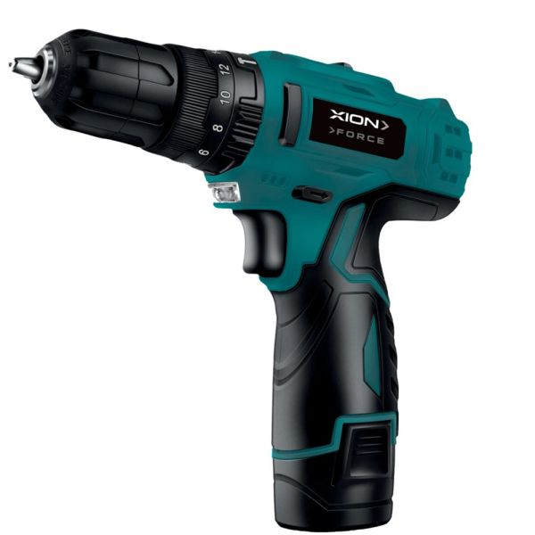 Foto do Produto Furadeira / Parafusadeira Sem Fio Xion XI-TOOL19 / 220V ~ 50/60Hz - Azul Turquesa/Preto