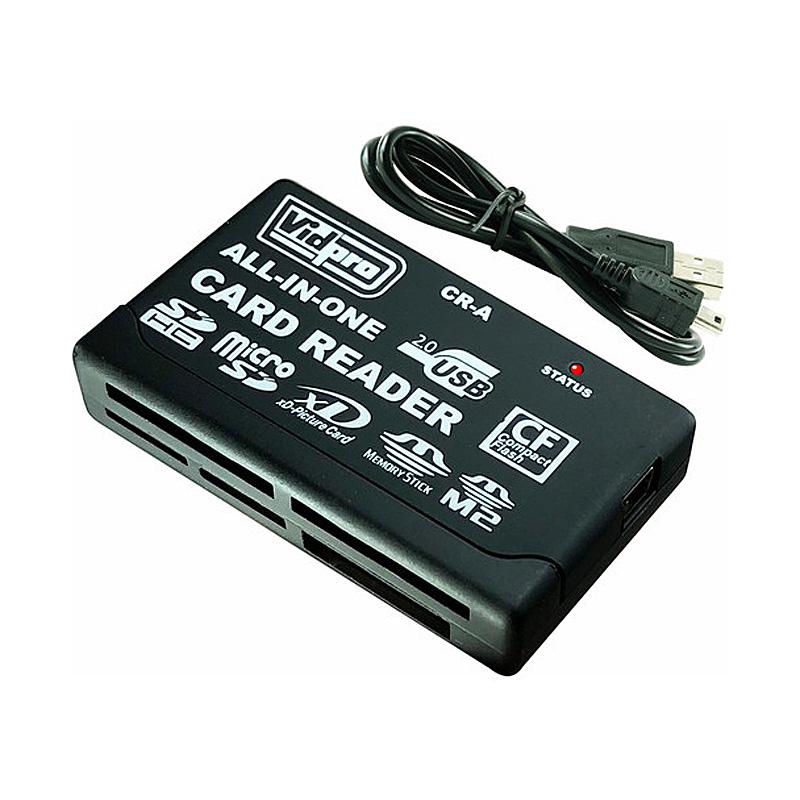 Foto do Produto Leitor de Cartão de Memória Vidpro CR-A SD-CF-Micro XD
