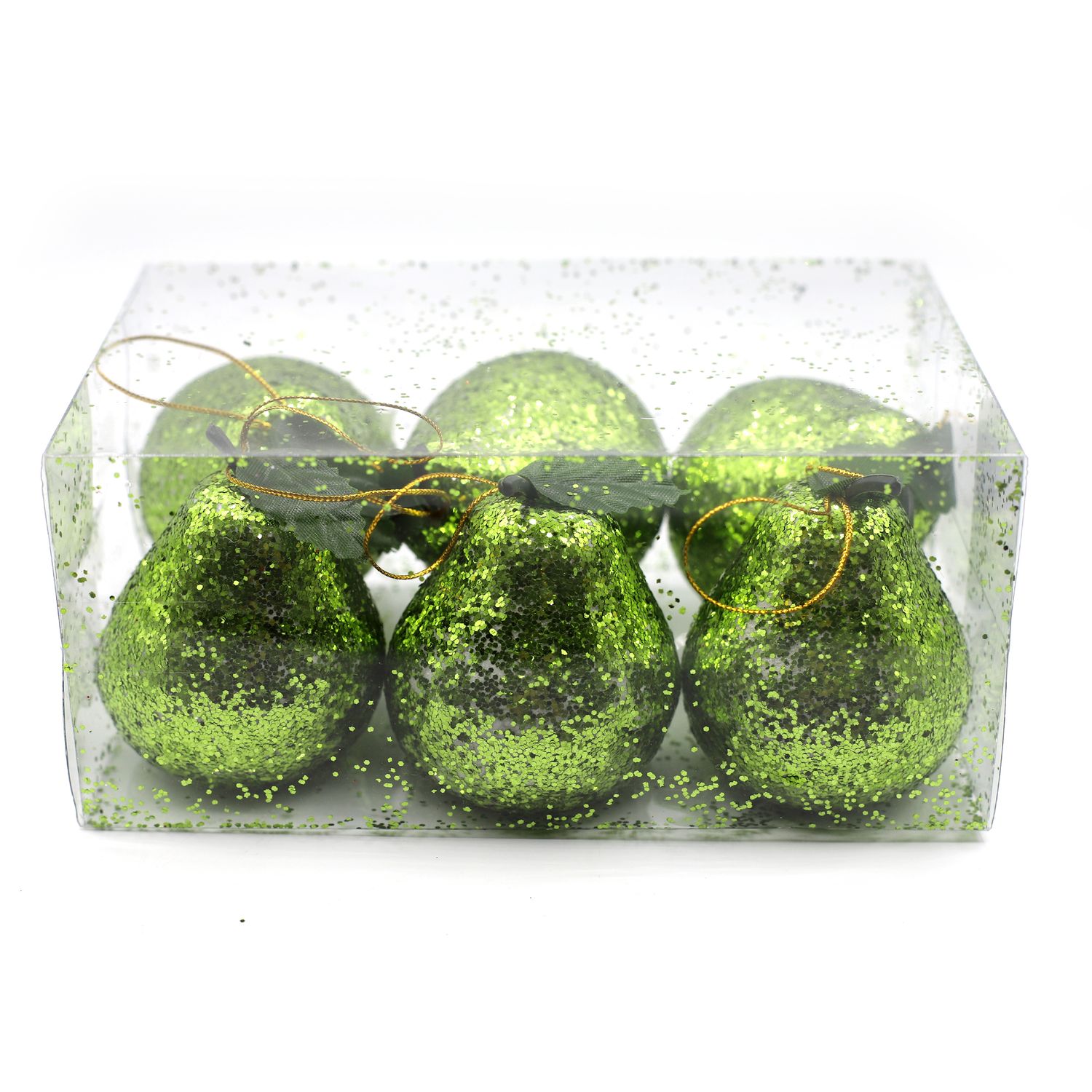 Foto do Produto ADORNO NAVIDEÑO COLGANTE PERA VERDE C/6 7CM