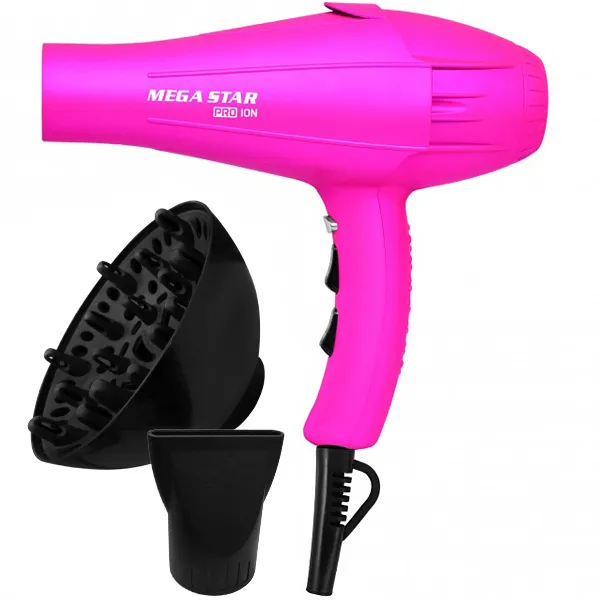 Foto do Produto Secador de Cabelo MegaStar Pro Ion SC2720 8.000 watts 220V ~ 50/60 Hz - Rosa