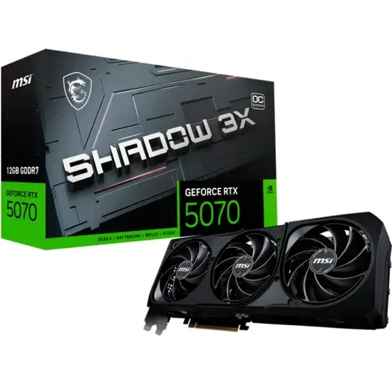Foto do Produto Placa de Video 12GB EXP. GF-RTX5070 Msi Shadow 3X OC 912-V532-242