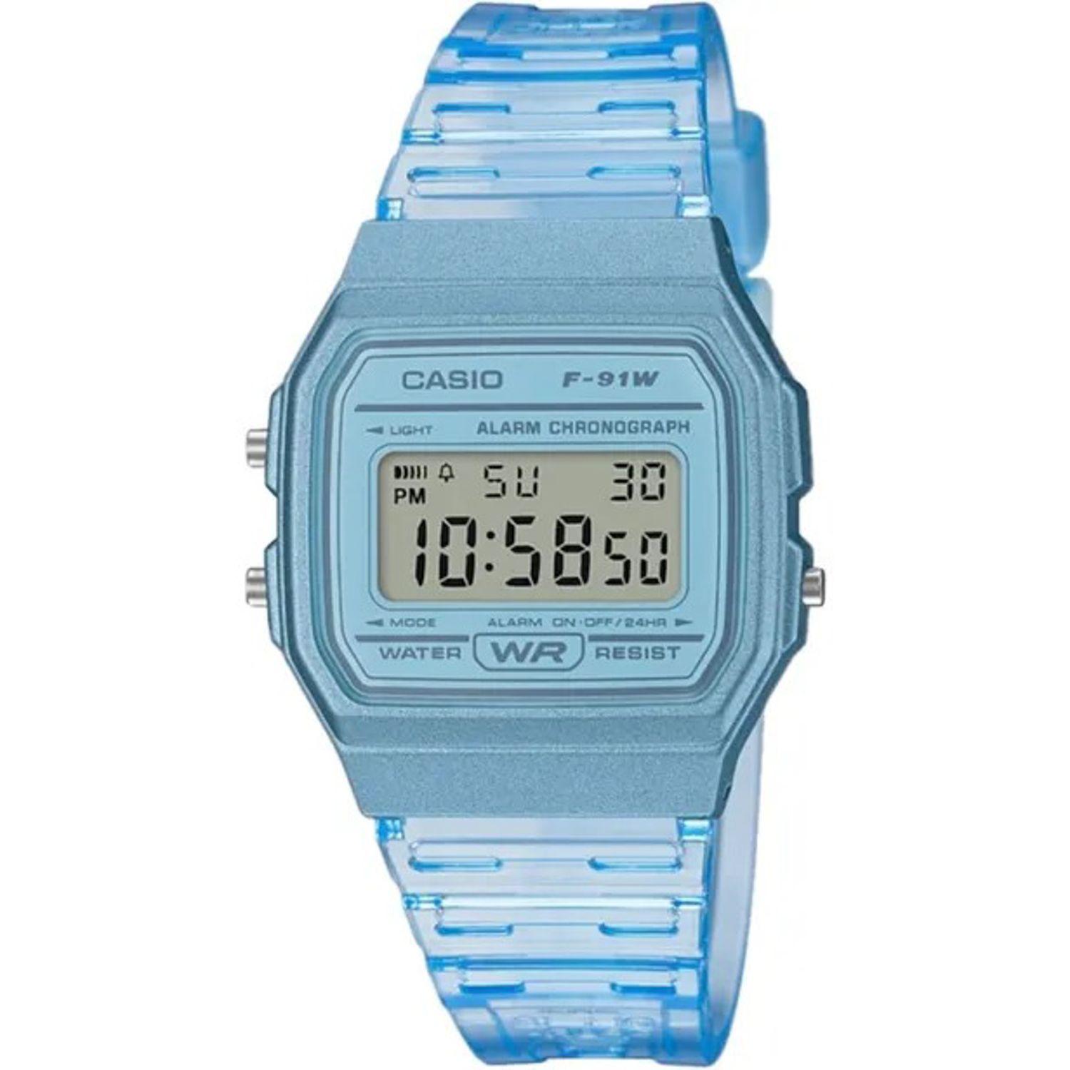 Foto do Produto RELOJ CASIO UNISEX F-91WS-2DF VINTAGE CELESTE TRANS.