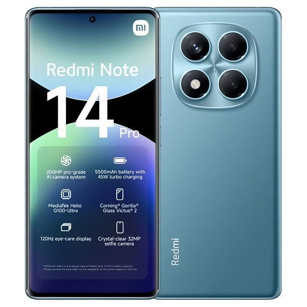 Foto do Produto Smartphone Xiaomi Redmi Note 14 Pro 4G 256GB 8GB RAM DS - Blue Global