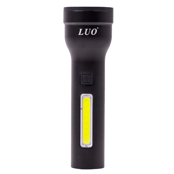 Foto do Produto Lanterna Tatico Led Luo LU-178 USB Recarregavel / Impermeável / Luz de Alimentaçao - Preto