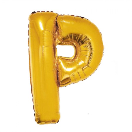 Foto do Produto Balao Letra P Dourado 32 Polegadas