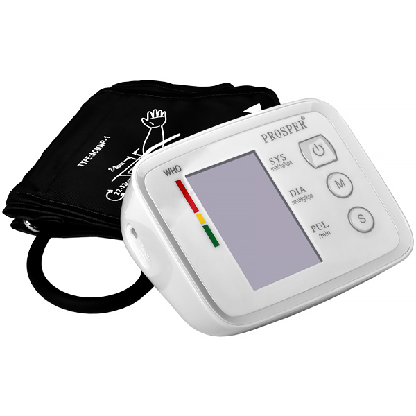 Foto do Produto Medidor de Pressão Para Braço Prosper P-4508 Tela LCD - Branco