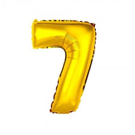 Foto do Produto Balao Numero 7 Dourado 16 Polegadas