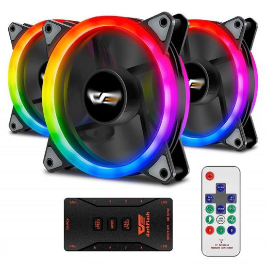 Foto do Produto Cooler Aigo DarkFlash DR12 Pro Kit 3 em 1 RGB