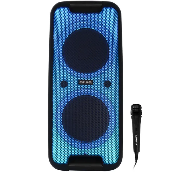 Foto do Produto Caixa de Som Aiwa Flame Line AWPOK3LD 2 de 8" 1.000 watts P.M.P.O com Bluetooth/USB - Preta