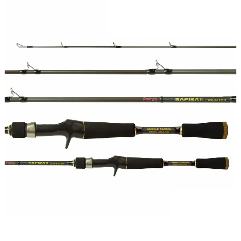 Foto do Produto SUMAX VARA SAFIRA II LSFII-601XH 6.0 15-30LBS FIBRA DE CARBONO 154G NEGRO