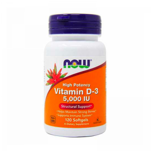 Foto do Produto Vitamina D3 5.000IU 120 Cápsulas Now Sports