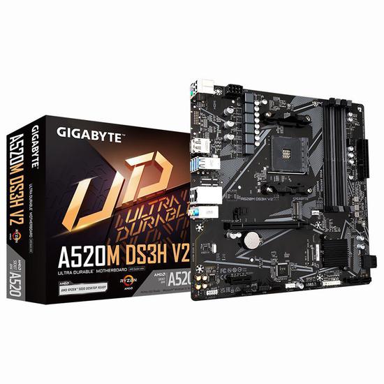 Foto do Produto Placa Mãe Gigabyte A520M DS3H V2 AMD Soquete AM4