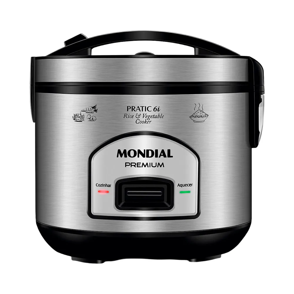 Foto do Produto MONDIAL OLLA ELECTRICA DE ARROZ Y VAPOR PE-43-6X PRATIC 6I 220V/60HZ