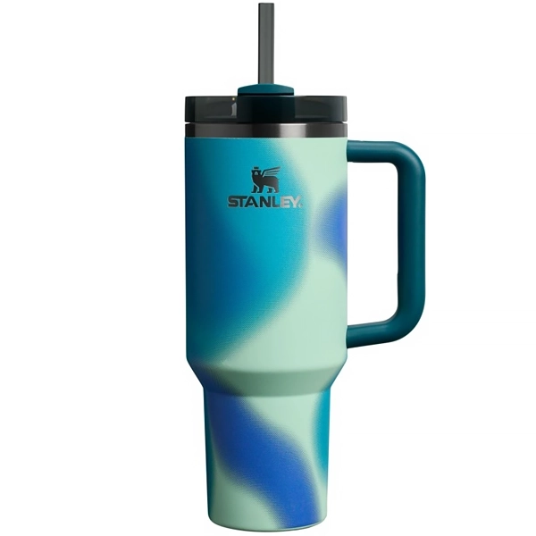 Foto do Produto Copo Térmico Stanley Quencher H2.0 Flowstate Tumbler de 1.18 Litros - Coastal Teal Motion