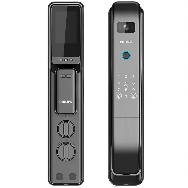 Foto do Produto Fechadura Eletrônica para Porta Philips EasyKey 3000 Series DDL303-VP-5HWS com Câmera - Preta