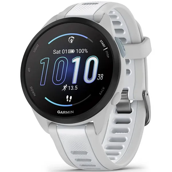 Foto do Produto Relógio Garmin Forerunner 165 010-02863-21 com GPS/Bluetooth - Cinza/Branco