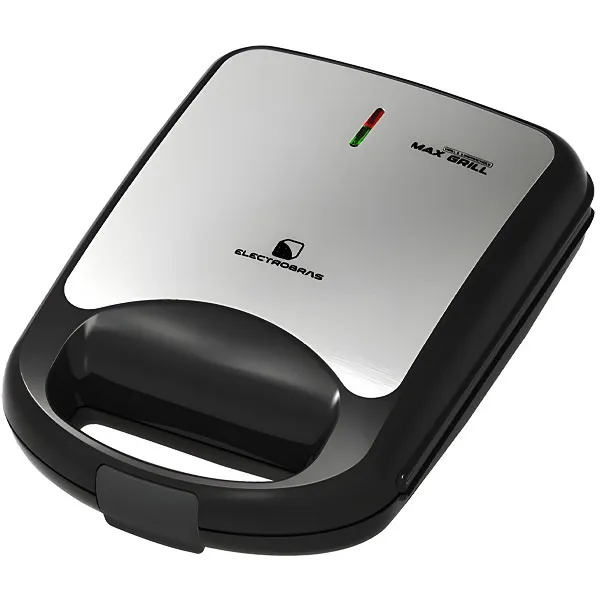 Foto do Produto Sanduicheira e Grill Electrobras Max Grill EBGS-04 1.500 watts 220 - 240 V ~ 50/60 Hz - Prata/Preta
