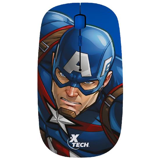 Foto do Produto Mouse X-Tech Capitão América XTM-M340CA Óptico Wireless