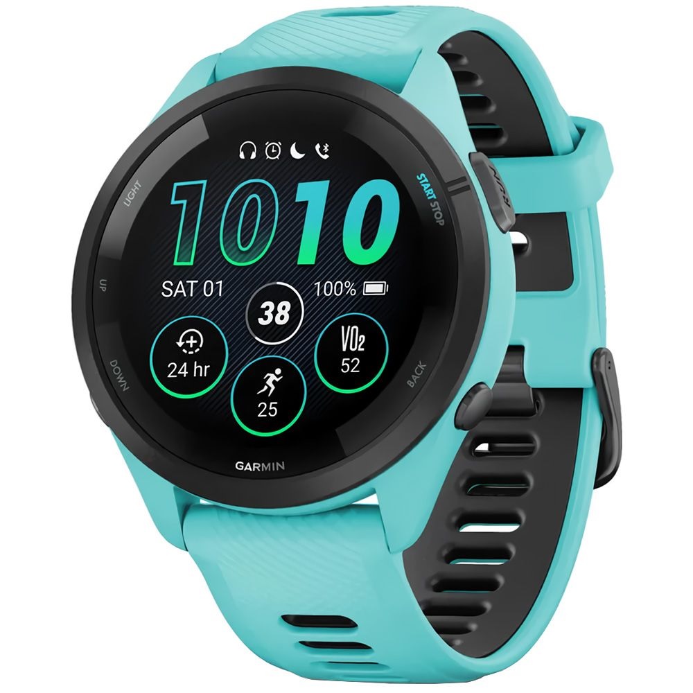 Foto do Produto Relógio GPS Garmin Forerunner 265 - Turquoise/Black (010-02810-02)