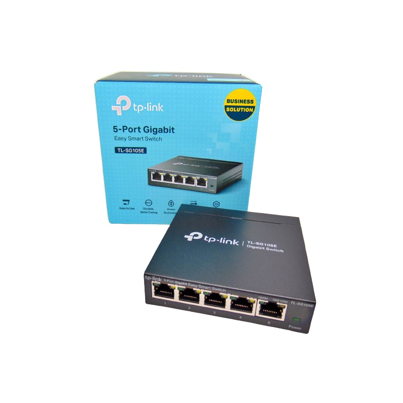 Foto do Produto TP-LINK HUB SWITCH 05P TL-SG105E SWITCH EASY SMART GIGABIT