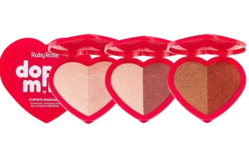 Foto do Produto RUBY ROSE ILUMINADOR HB-F1602-3 DUO DOPAMINE FLAMING HEART