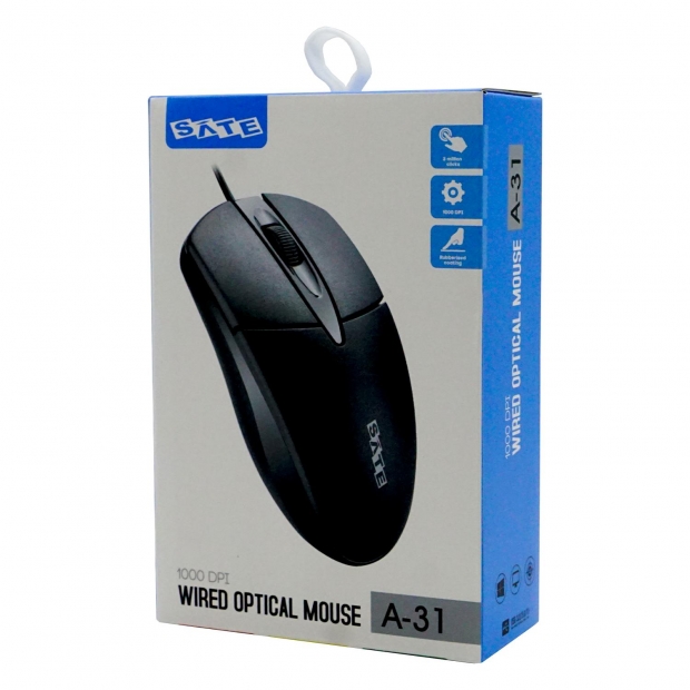 Foto do Produto MOUSE SATE A-31 OPTICO USB PRETO