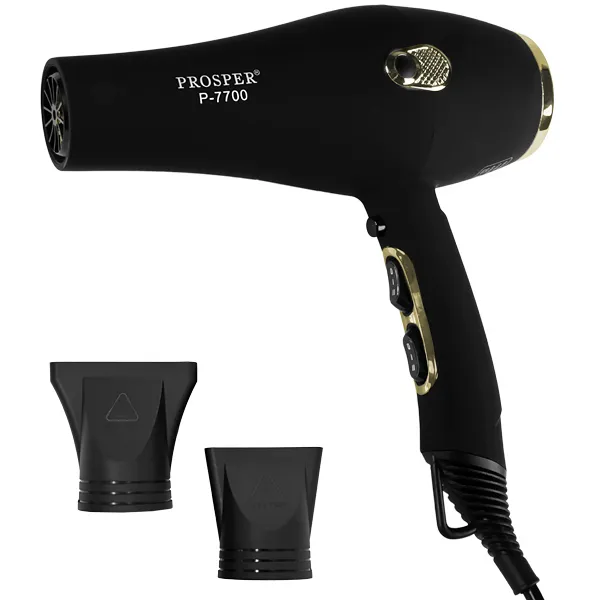 Foto do Produto Secador de Cabelo Prosper P-7700 6.000 watts 110 - 120 V ~ 50/60 Hz - Preto/Dourado
