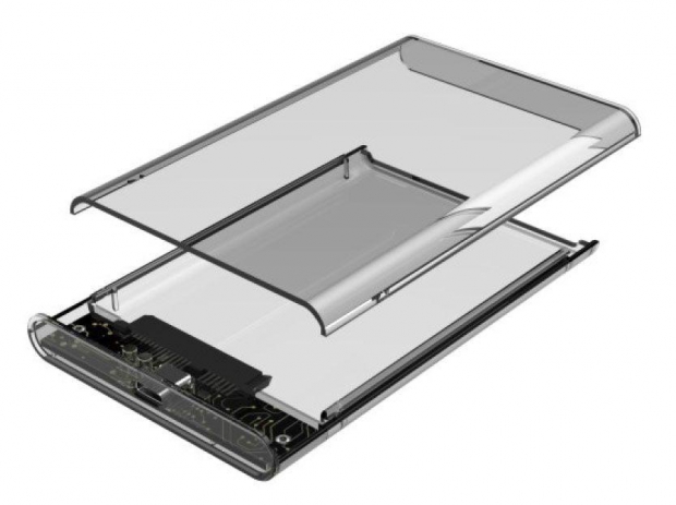 Foto do Produto GAVETA P/ HD 2.5 SATE AX-250 USB 3.0 TYPE-C TRANSP