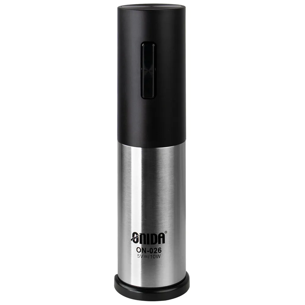 Foto do Produto ONIDA ABRIDOR DE VINO ON-026 PLAST Y METAL RECARGABLE NEGRO/PRATA