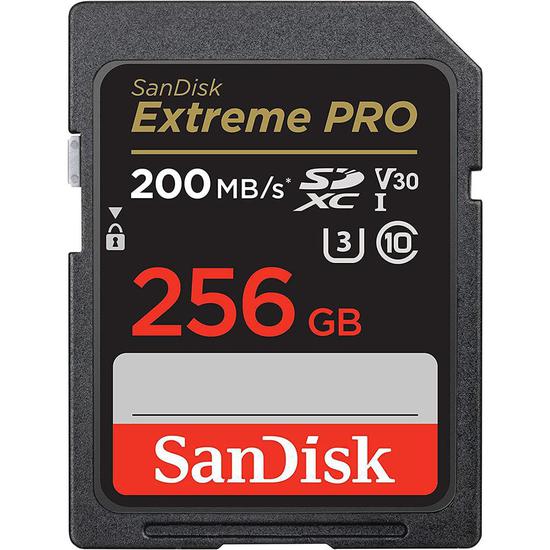 Foto do Produto Cartão de Memória Sandisk Extreme Pro SDXC 256GB Classe 10 200MB/s