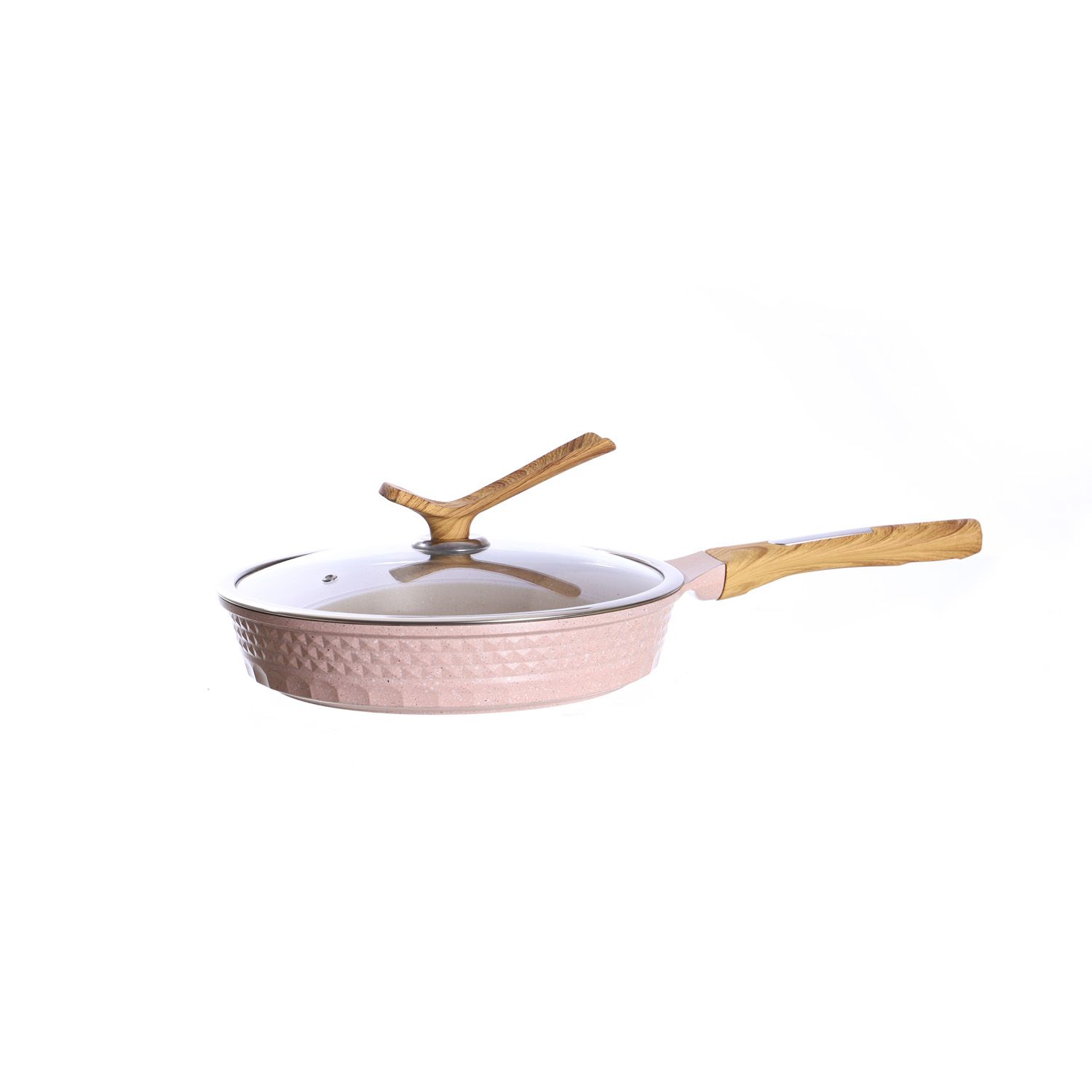 Foto do Produto SARTEN C/TAPA Y MANGO MADERA ROSA28CM