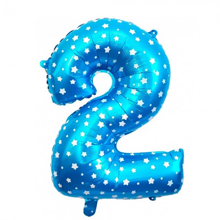 Foto do Produto Balao Numero 2 Azul 32 Polegadas