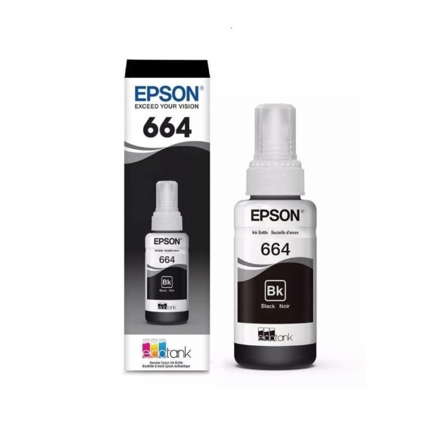 Foto do Produto TINTA EPSON T664 120 PRETO ECOTANK 70ML