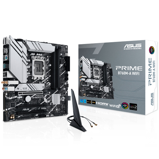 Foto do Produto Placa Mãe Asus Prime B760M-A Wi-Fi Intel Soquete LGA 1700